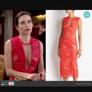 Manning Cartel Red Dress Manning Cartel gallery French lace midi dress